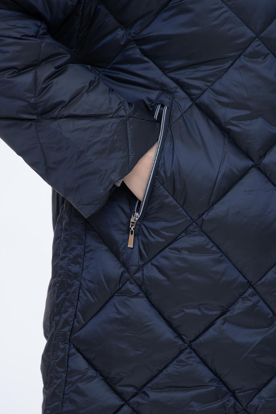 Пальто Baronia стеганое тёмно-синее
