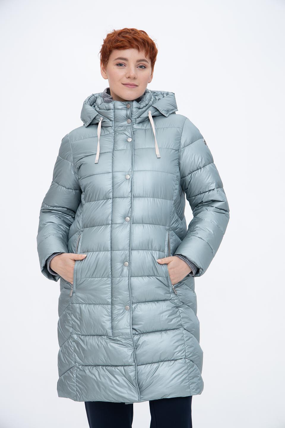 Пальто Milestone стеганое голубое