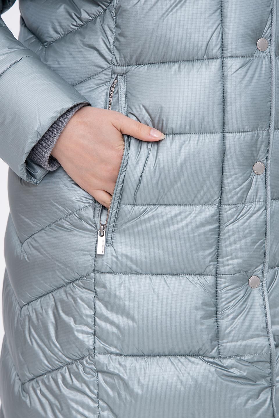 Пальто Milestone стеганое голубое