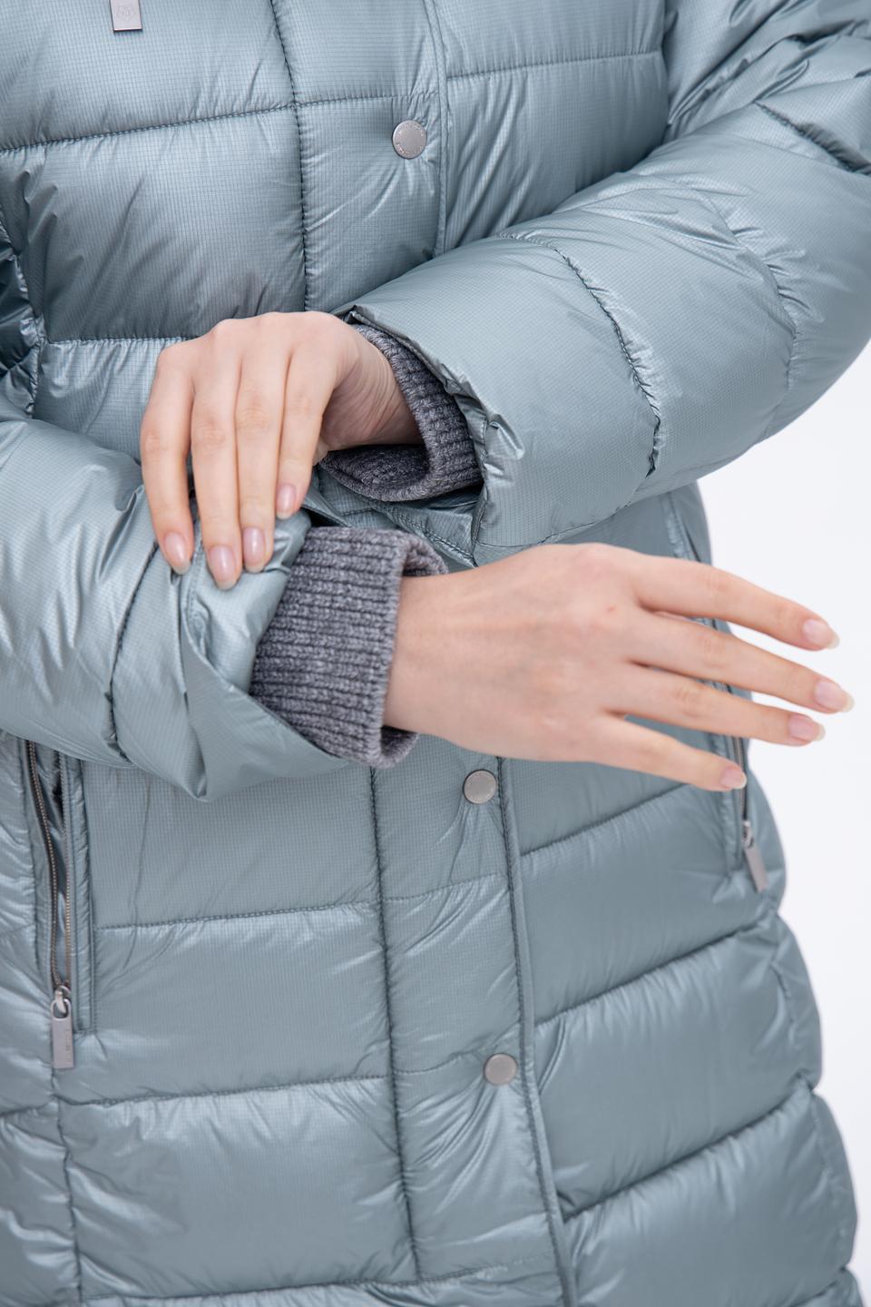 Пальто Milestone стеганое голубое