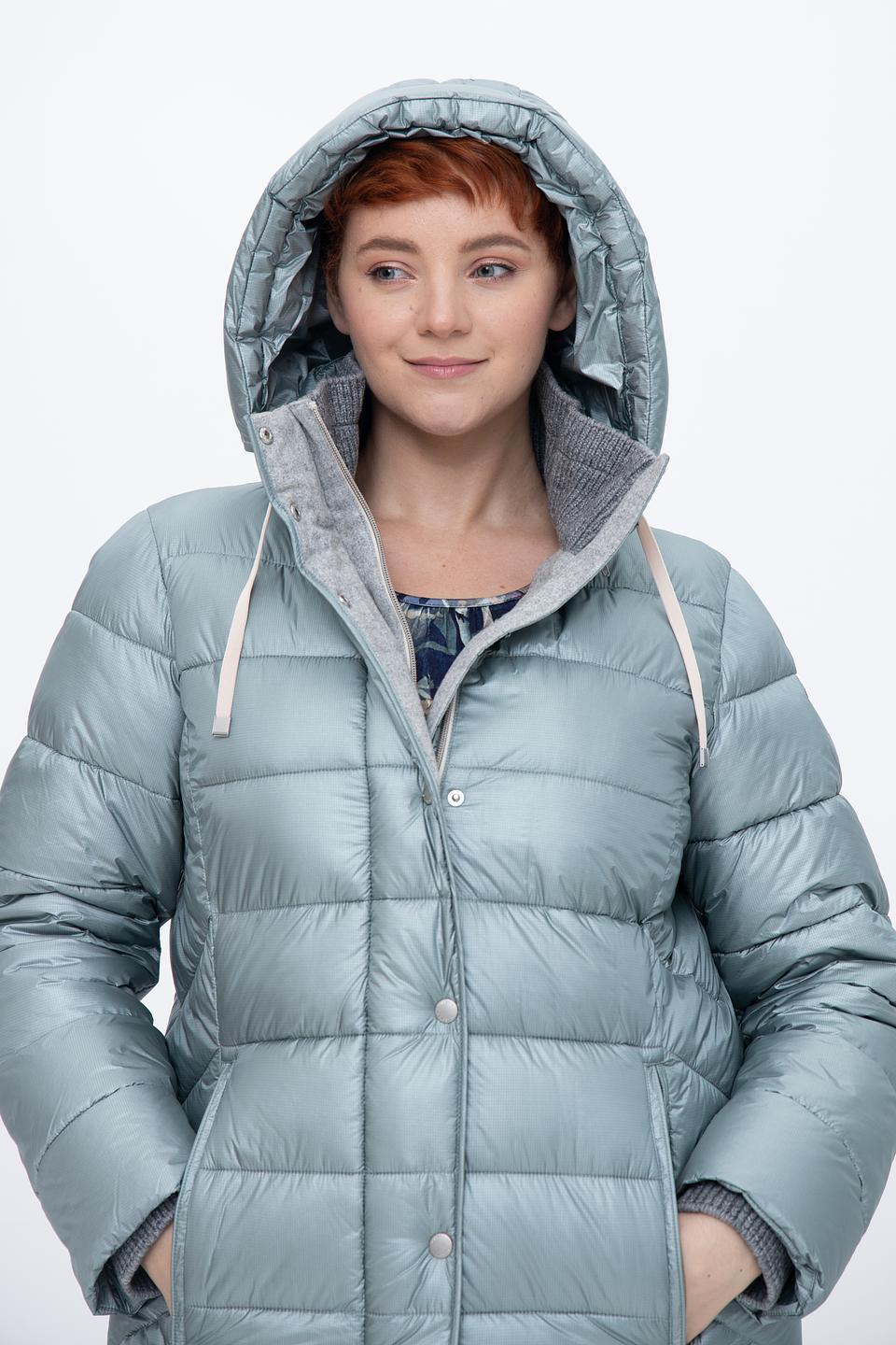 Пальто Milestone стеганое голубое