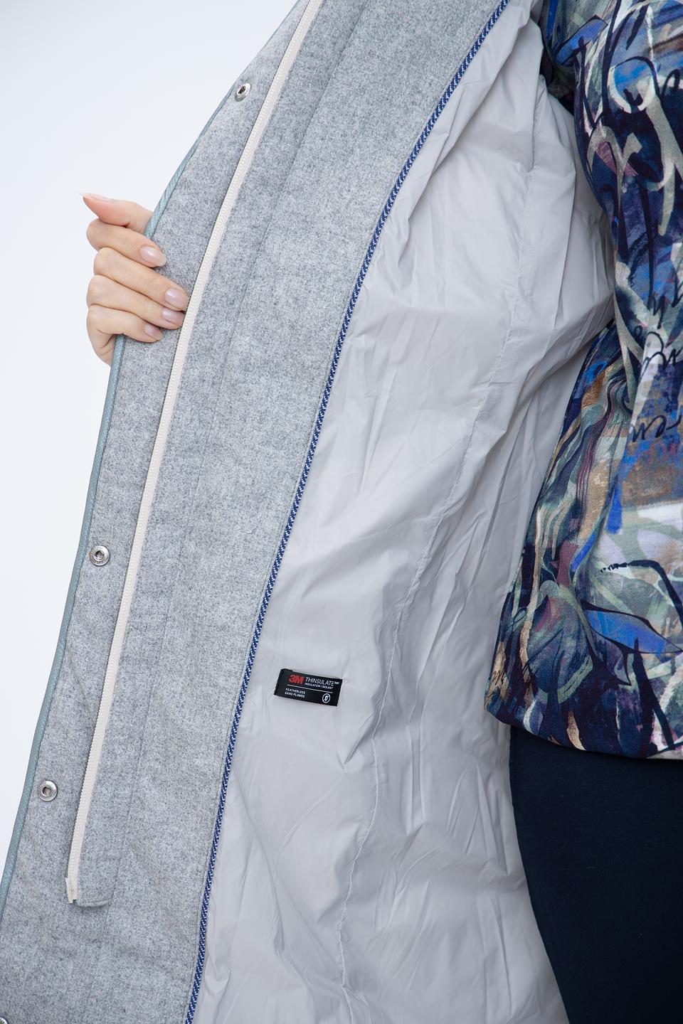 Пальто Milestone стеганое голубое