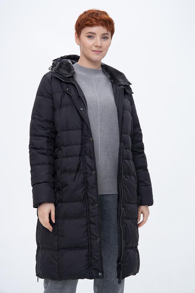 Пальто Lebek стеганое чёрное