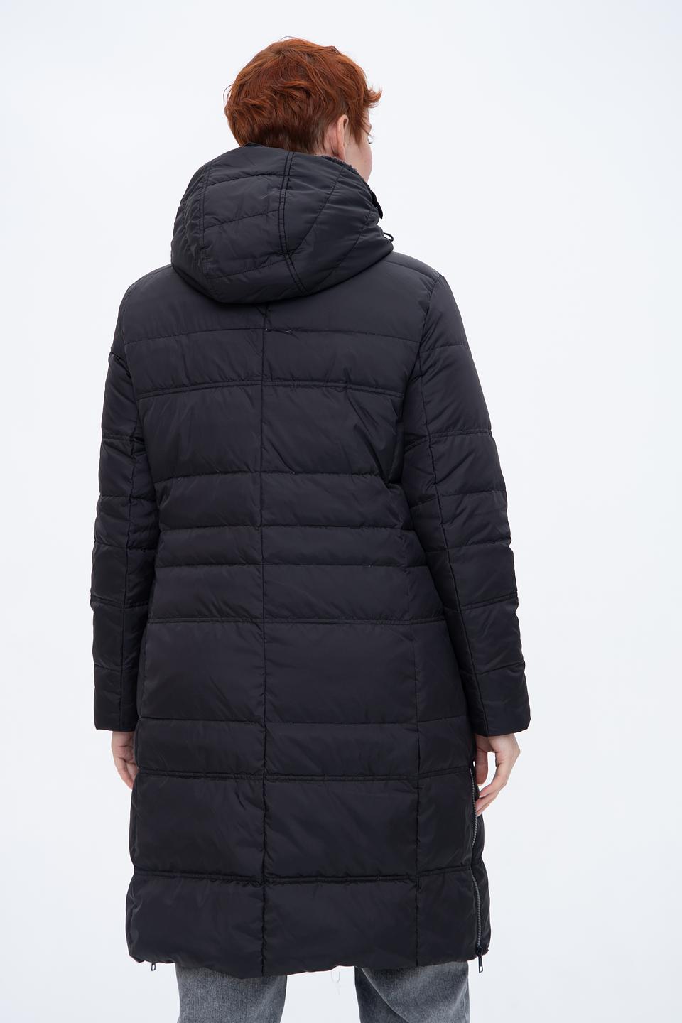 Пальто Lebek стеганое чёрное