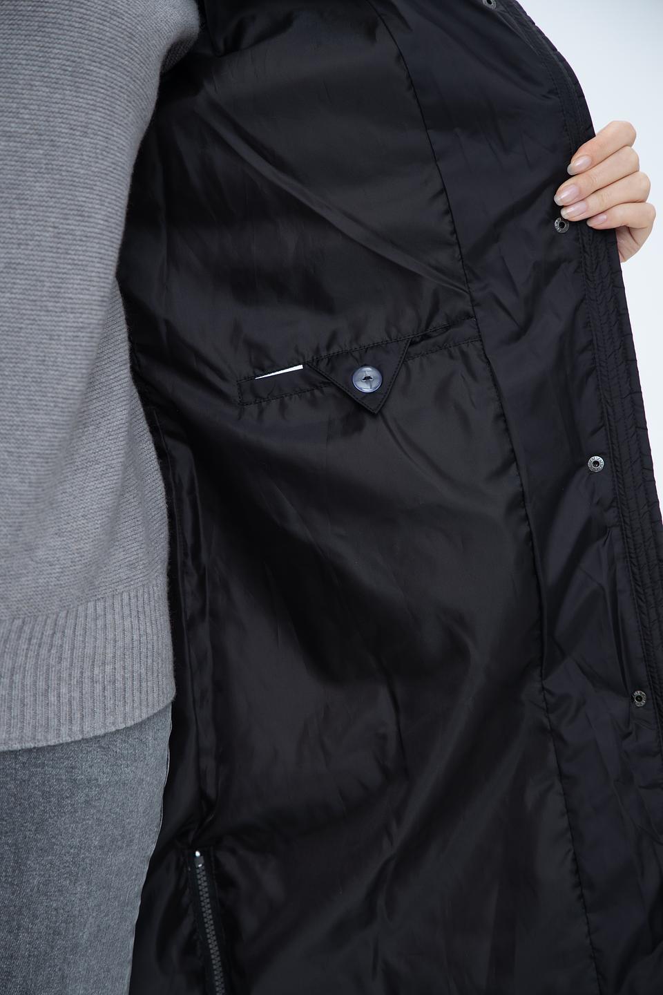 Пальто Lebek стеганое чёрное