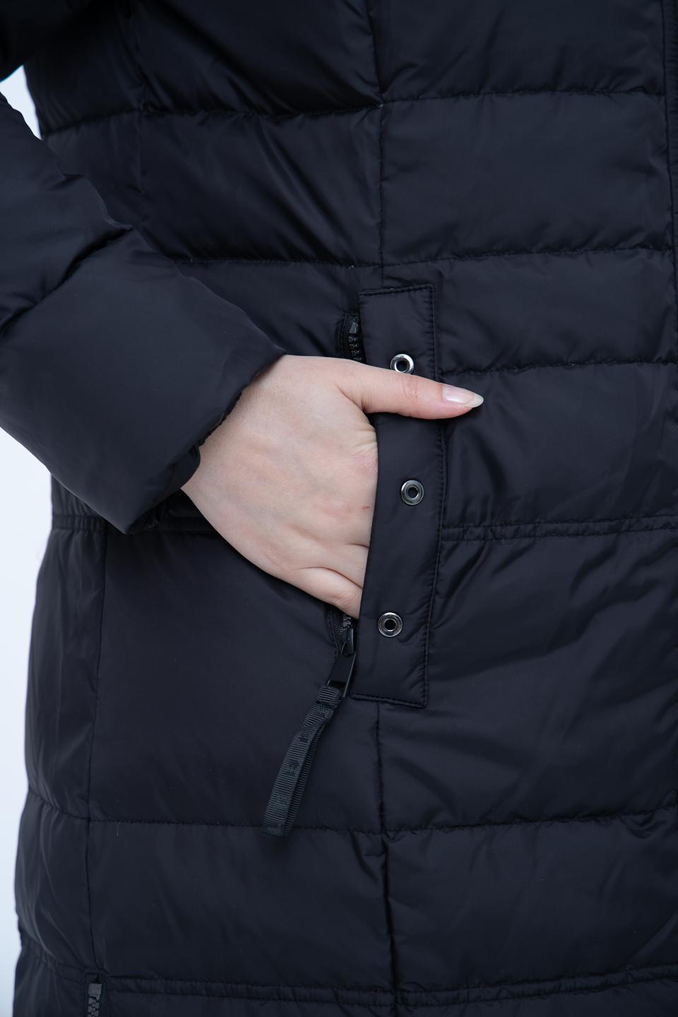 Пальто Lebek стеганое чёрное