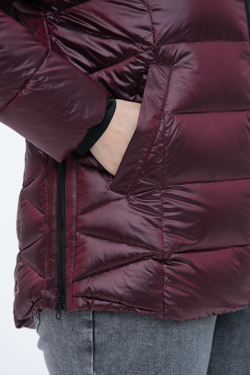 Куртка Lebek с мехом бордовый