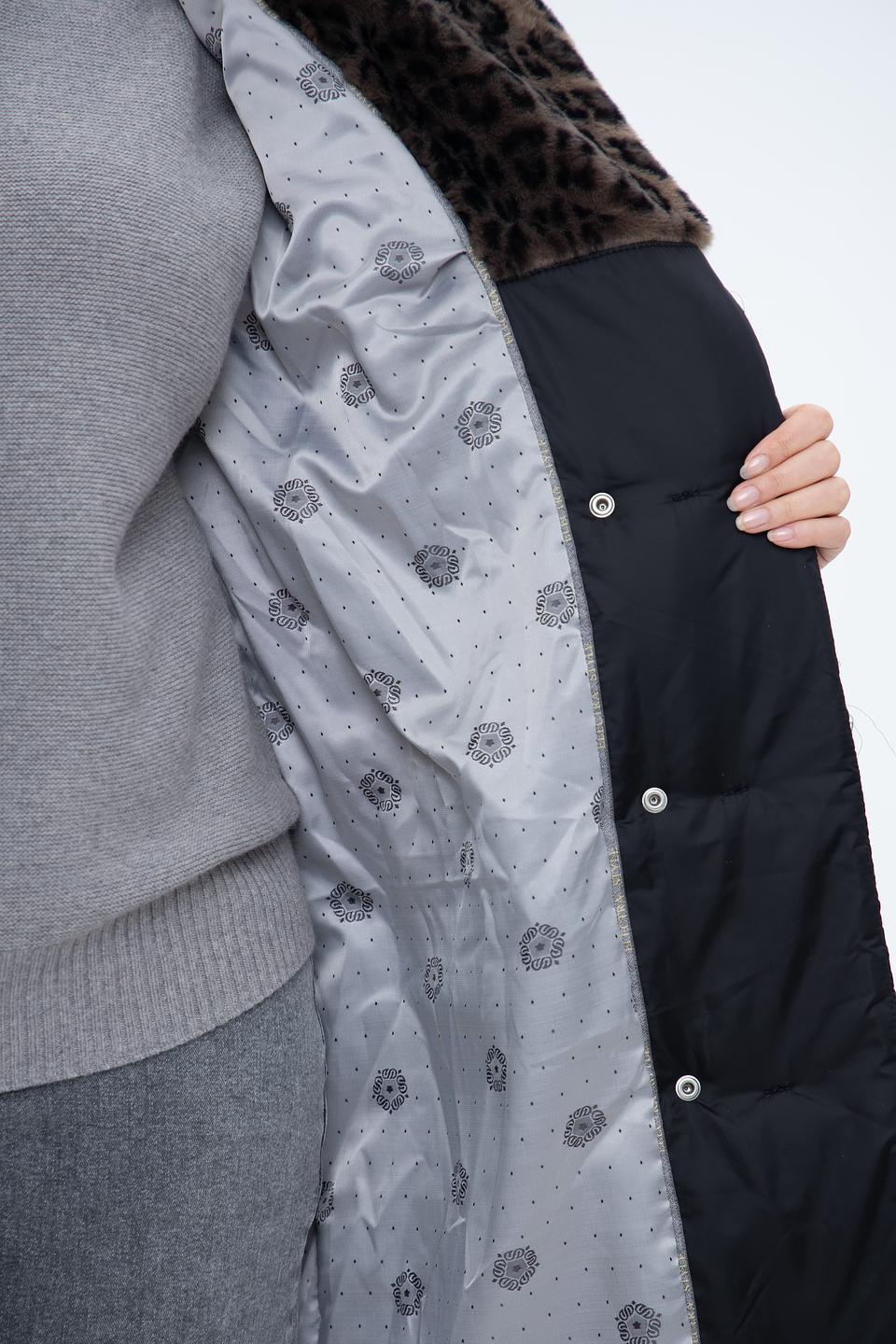 Пальто Electra style чёрное с мехом