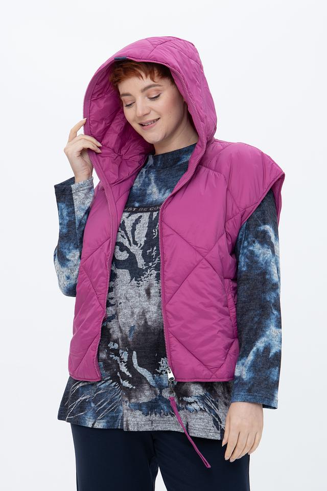 Жилет Lecomte стеганый фуксия