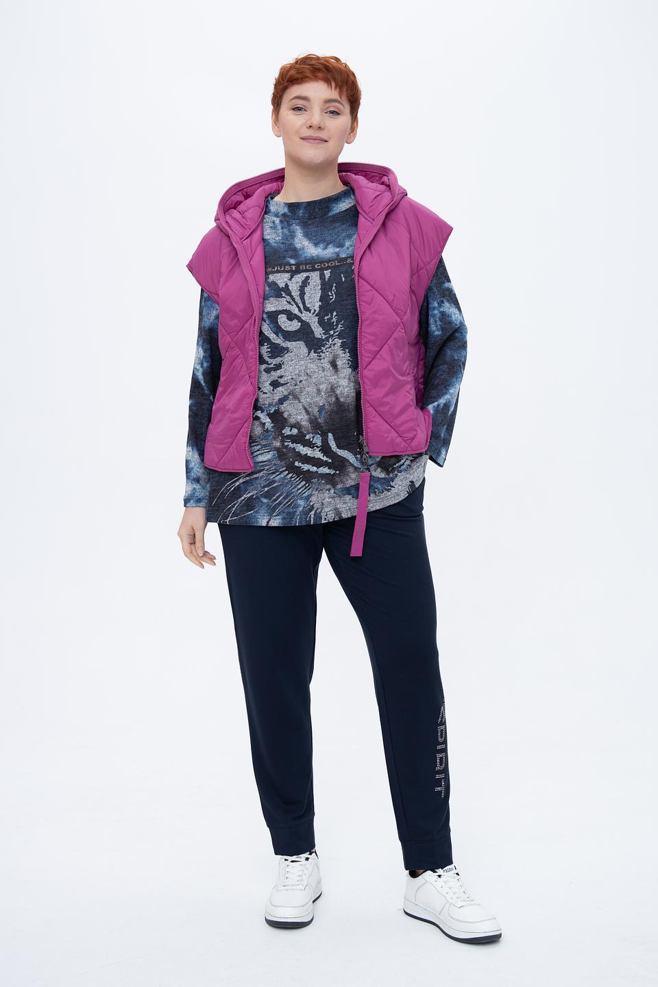 Жилет Lecomte стеганый фуксия