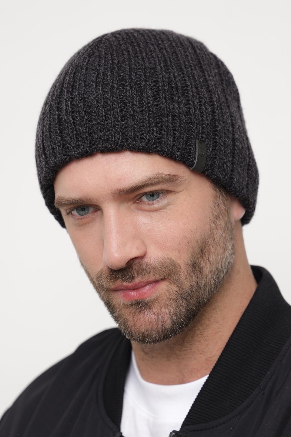 Шапка Bugatti ACC мужская графит