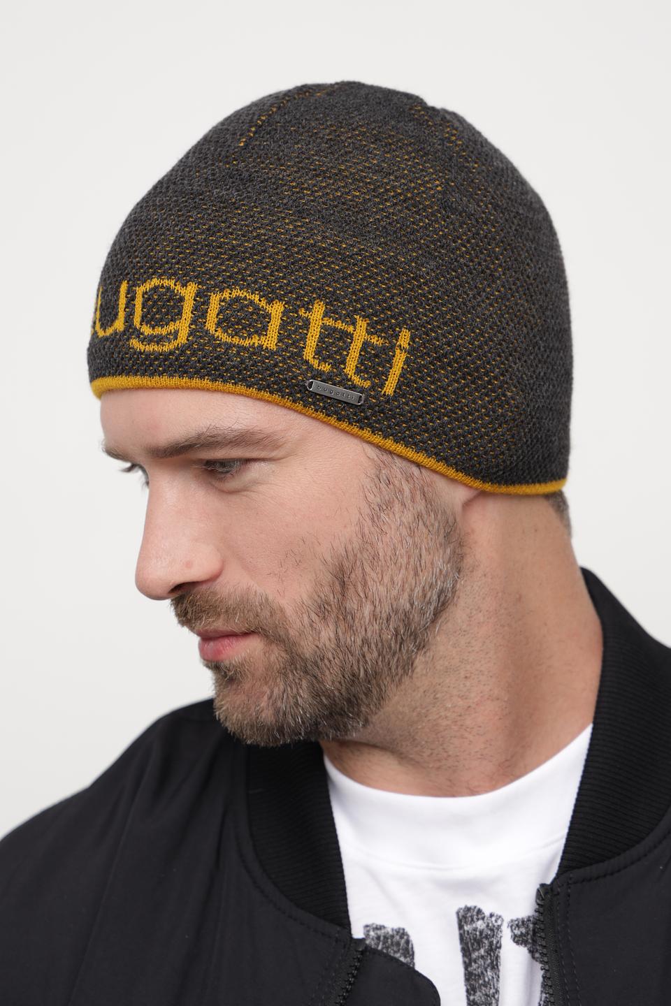 Шапка Bugatti ACC мужская серая