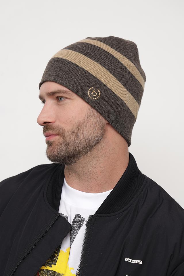 Шапка Bugatti ACC полосатая серая