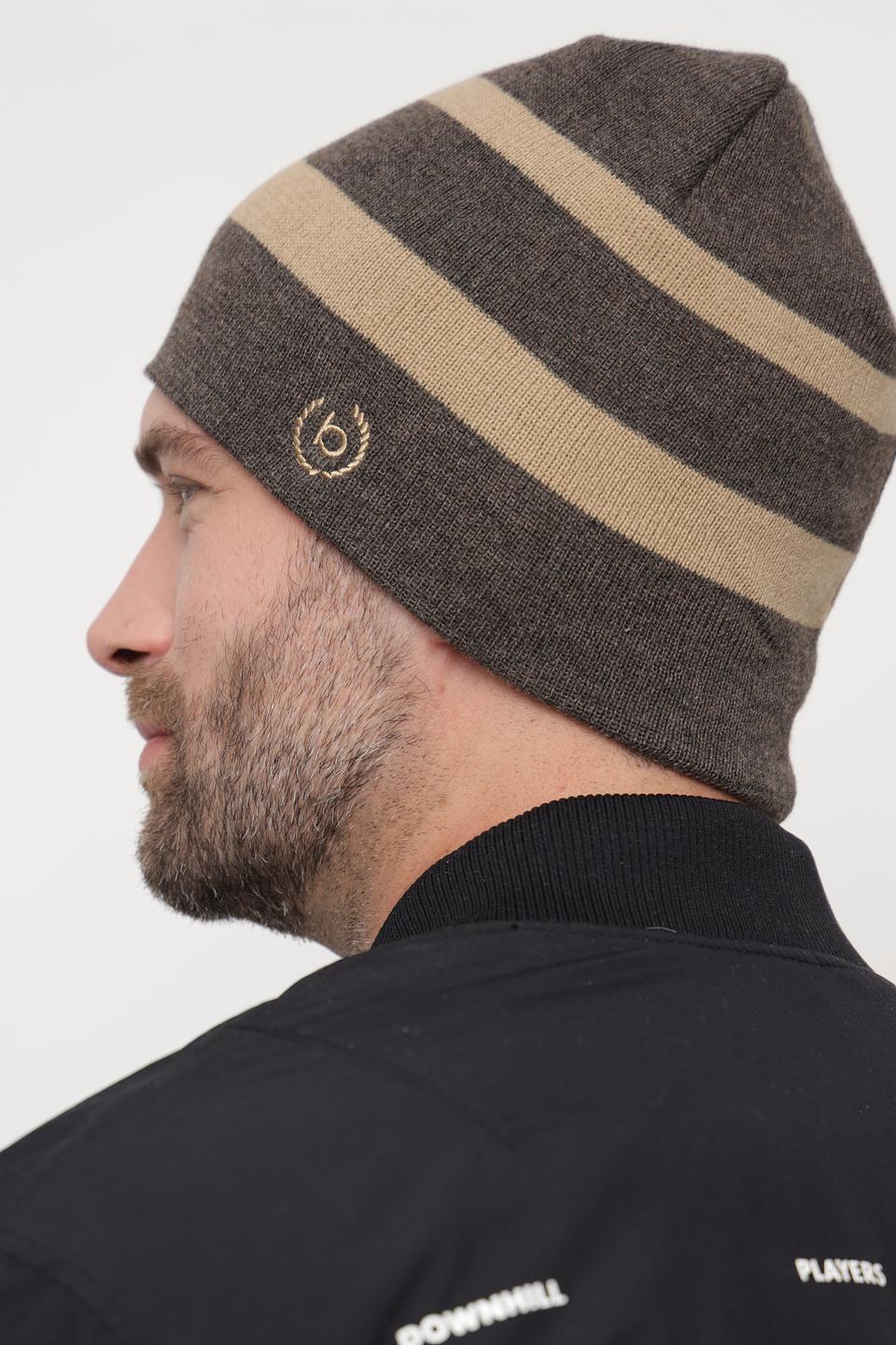 Шапка Bugatti ACC полосатая серая