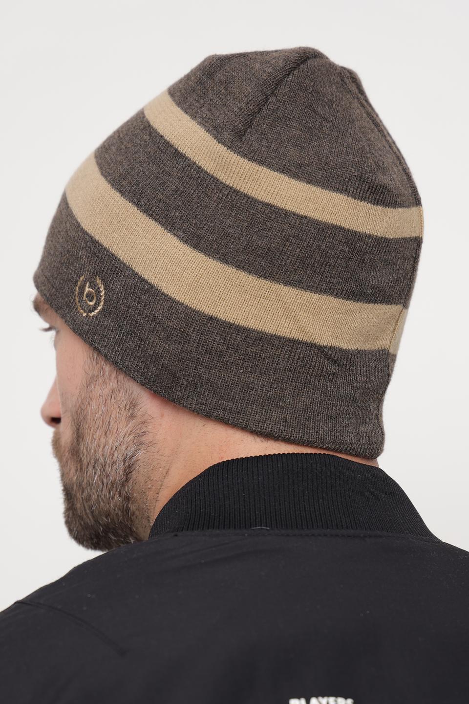 Шапка Bugatti ACC полосатая серая