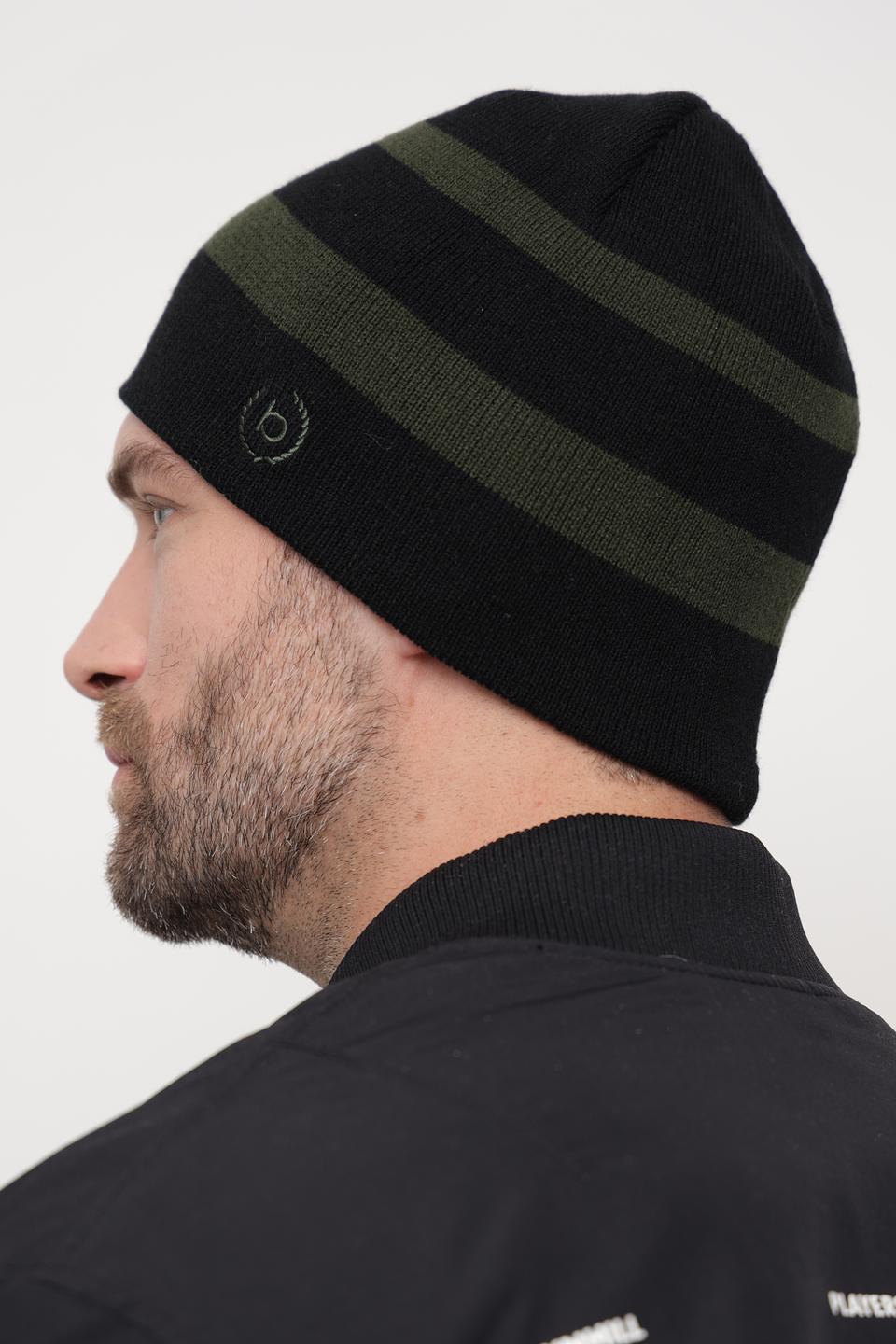Шапка Bugatti ACC полосатая чёрная