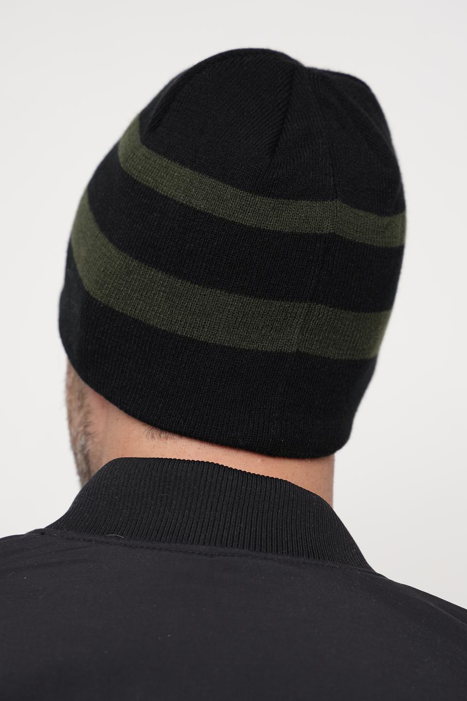 Шапка Bugatti ACC полосатая чёрная