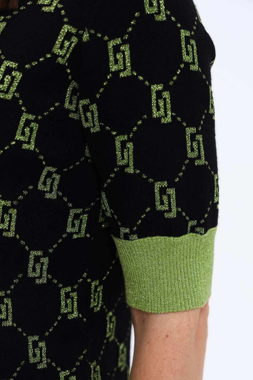 Платье Gaudi с логотипом чёрно-зелёное