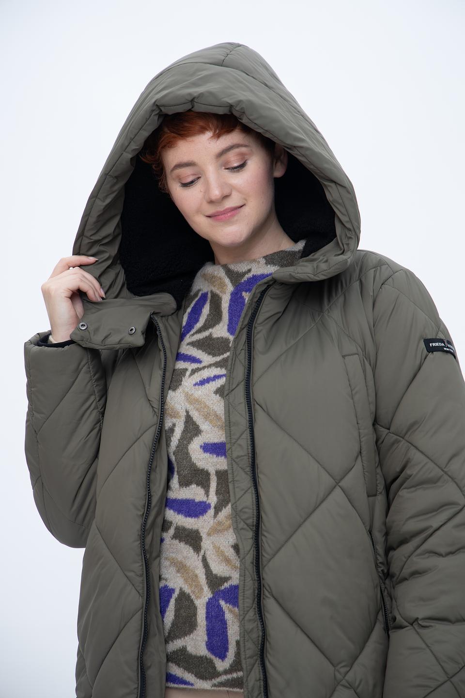 Пальто Frieda and Freddies стеганое хаки