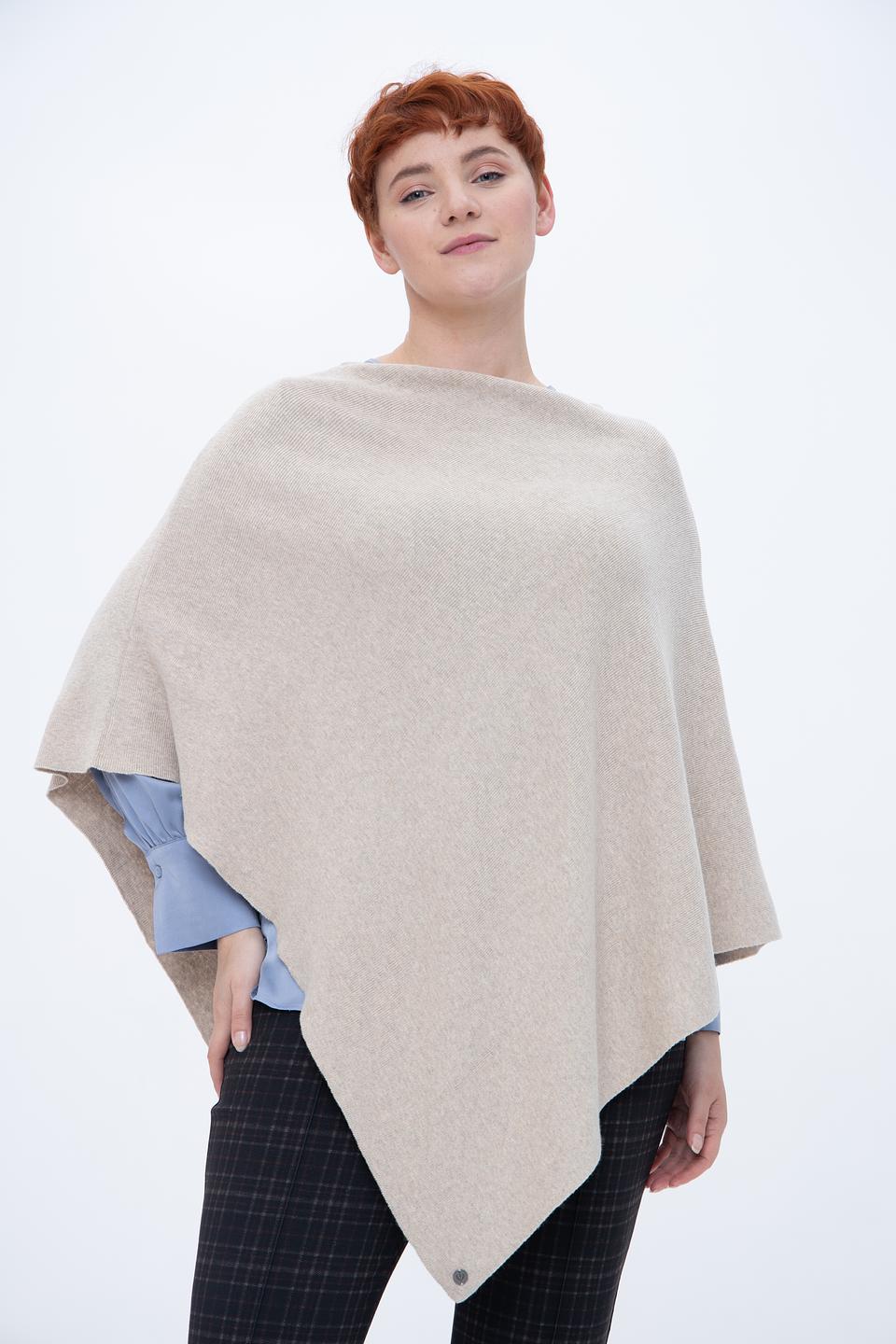 Пончо Fraas бежевое