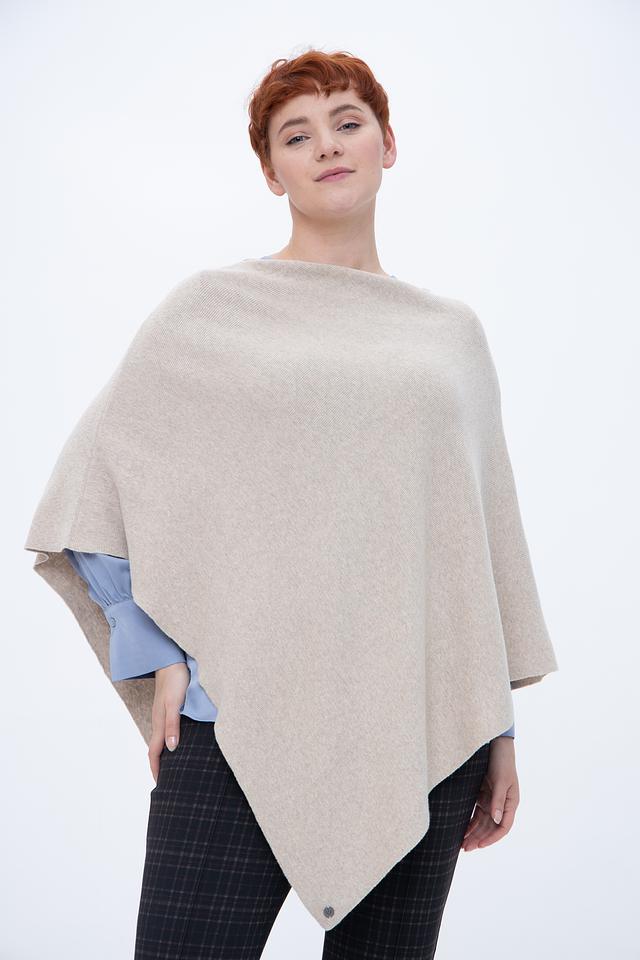 Пончо Fraas бежевое