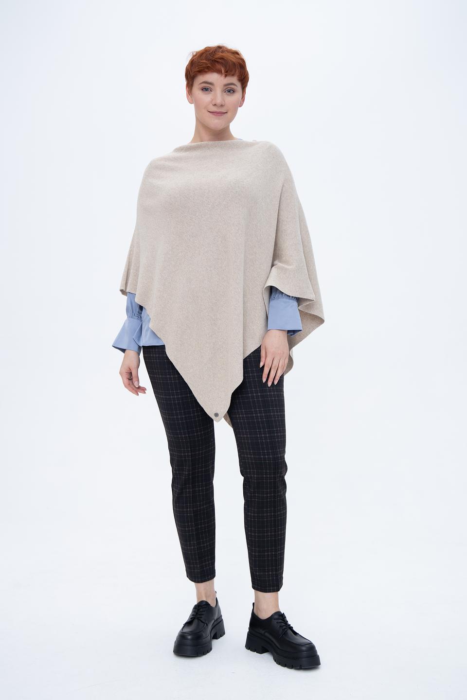 Пончо Fraas бежевое