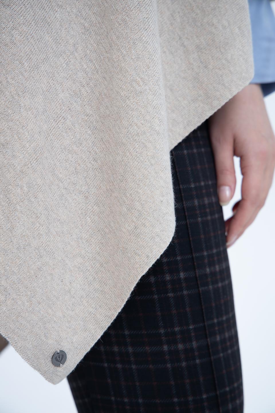 Пончо Fraas бежевое