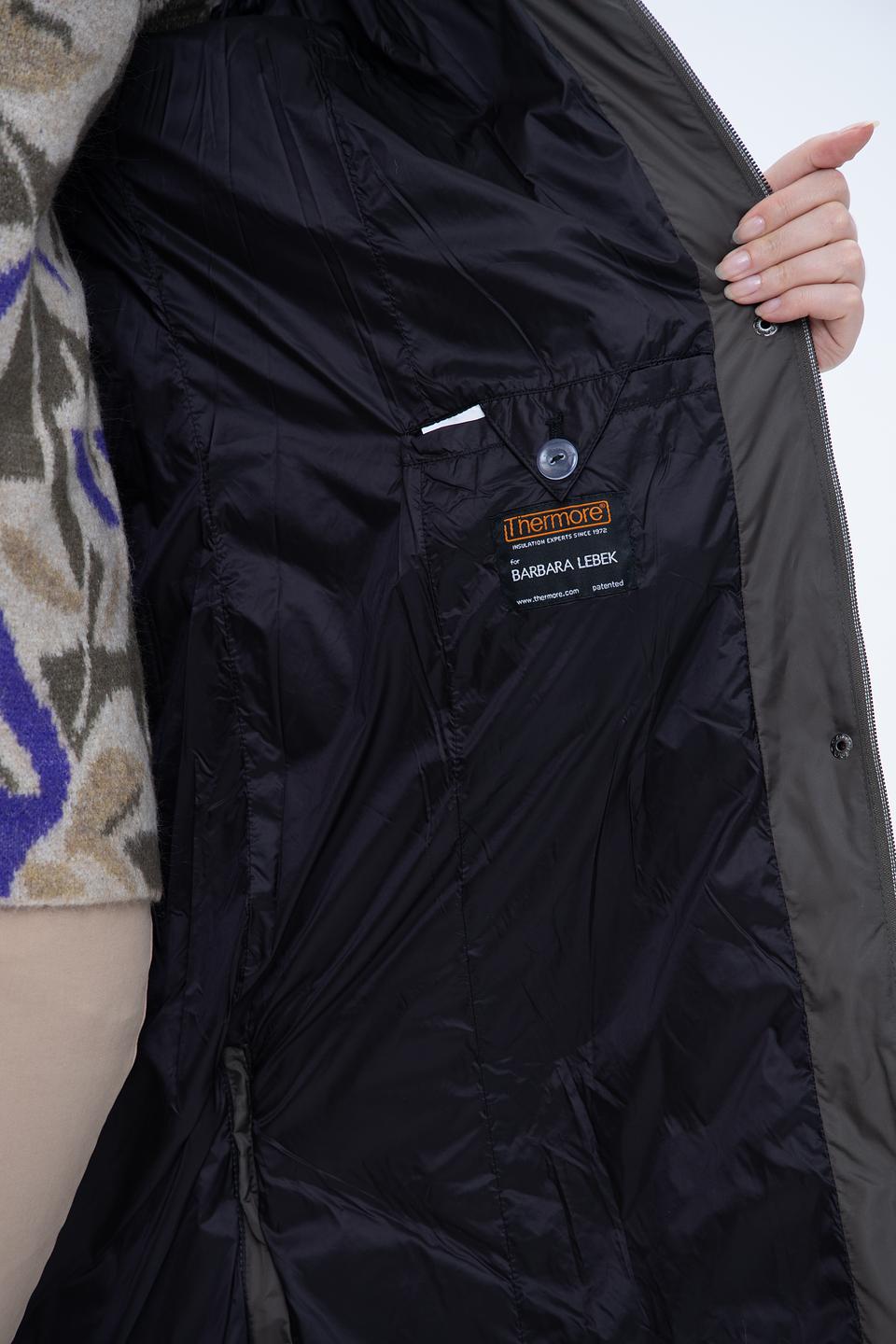 Пальто Lebek стеганое серое