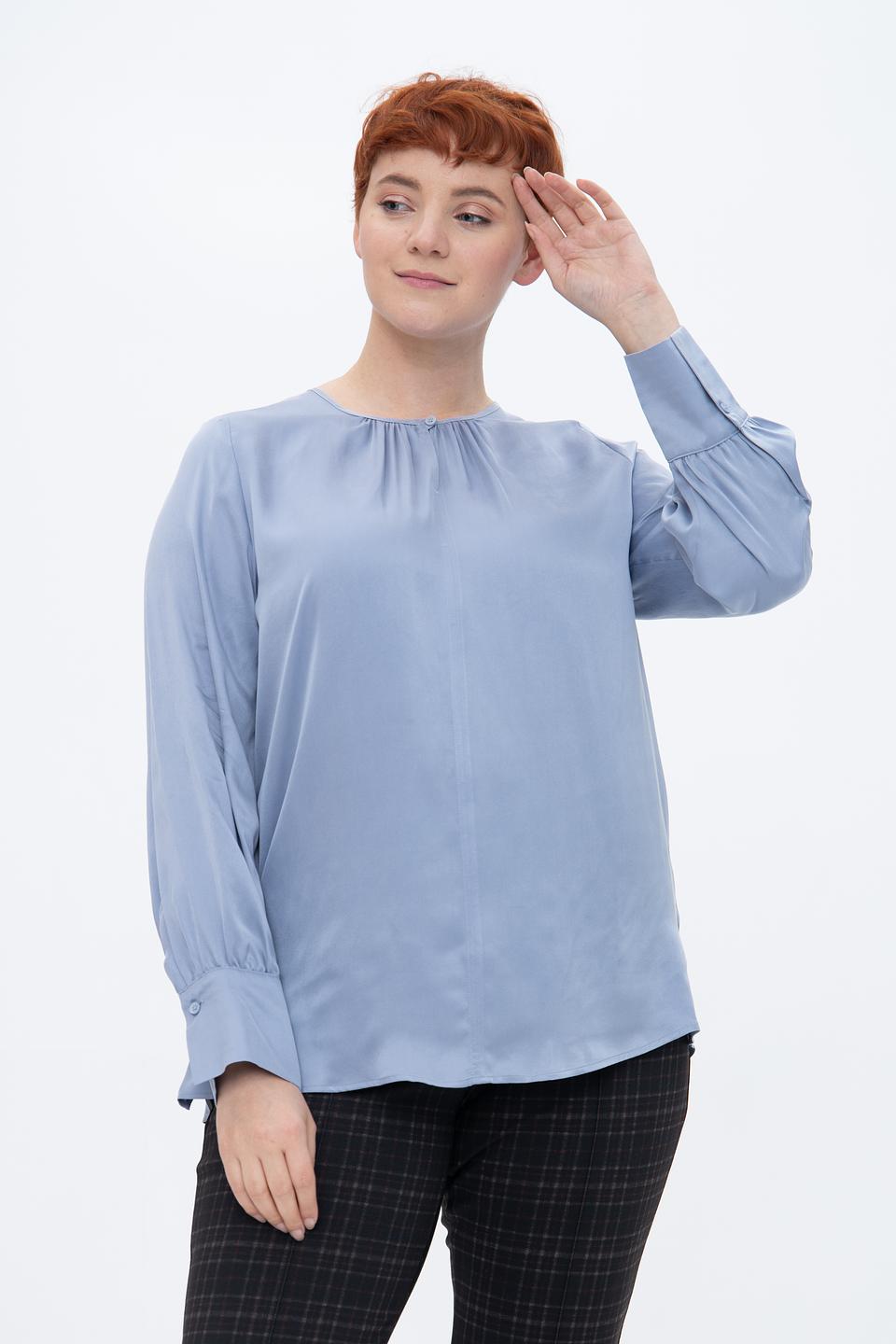 Блуза Gerry Weber голубая с рукавами-фонариками