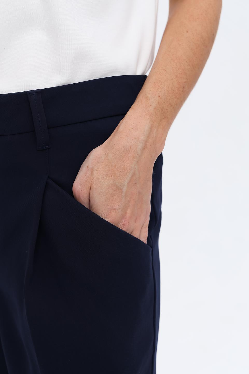 Брюки палаццо Oui тёмно-синие