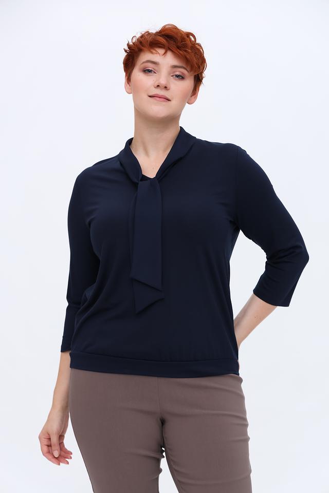 Блуза Frank Walder с завязкой темно-синяя