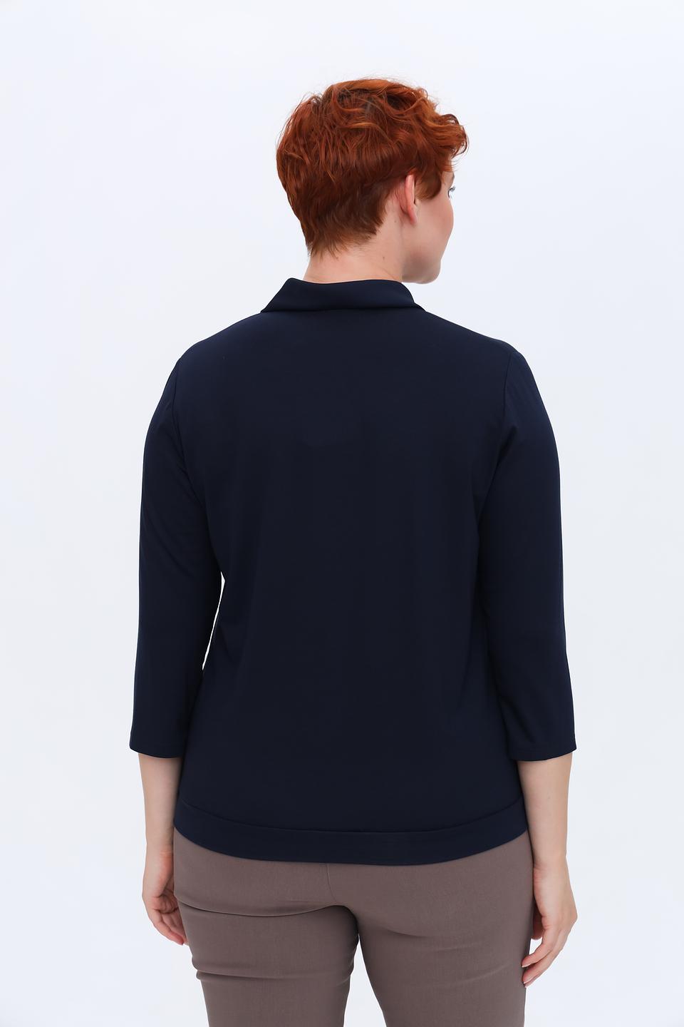 Блуза Frank Walder с завязкой темно-синяя