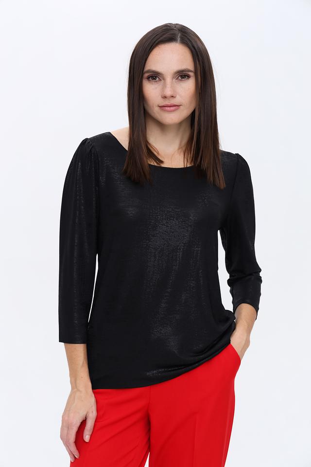 Лонгслив Monari чёрный с текстурой