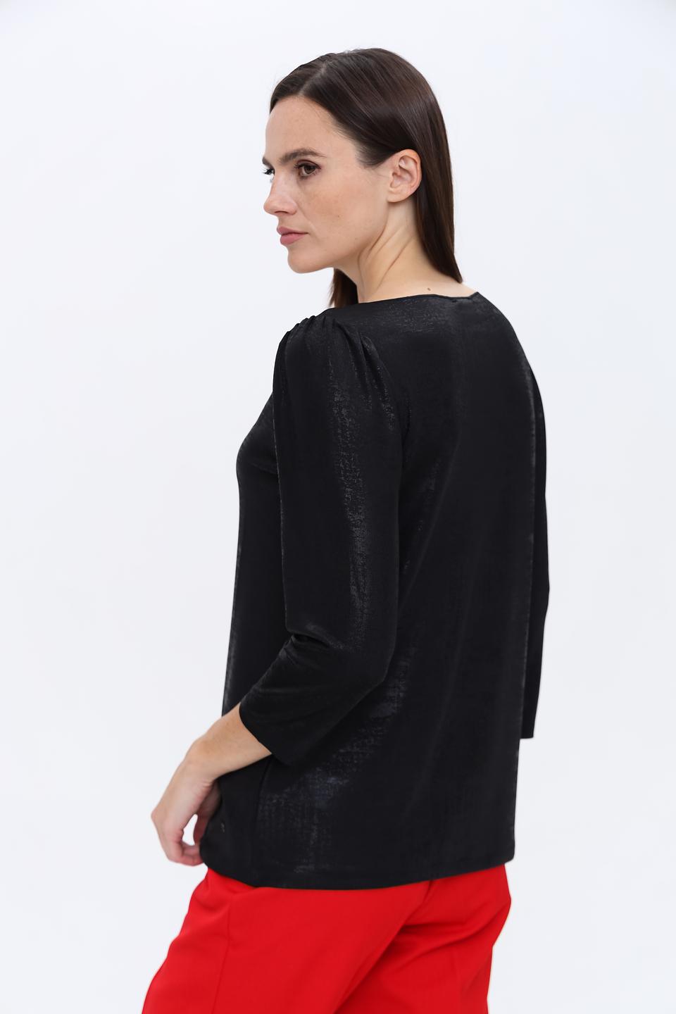 Лонгслив Monari чёрный с текстурой