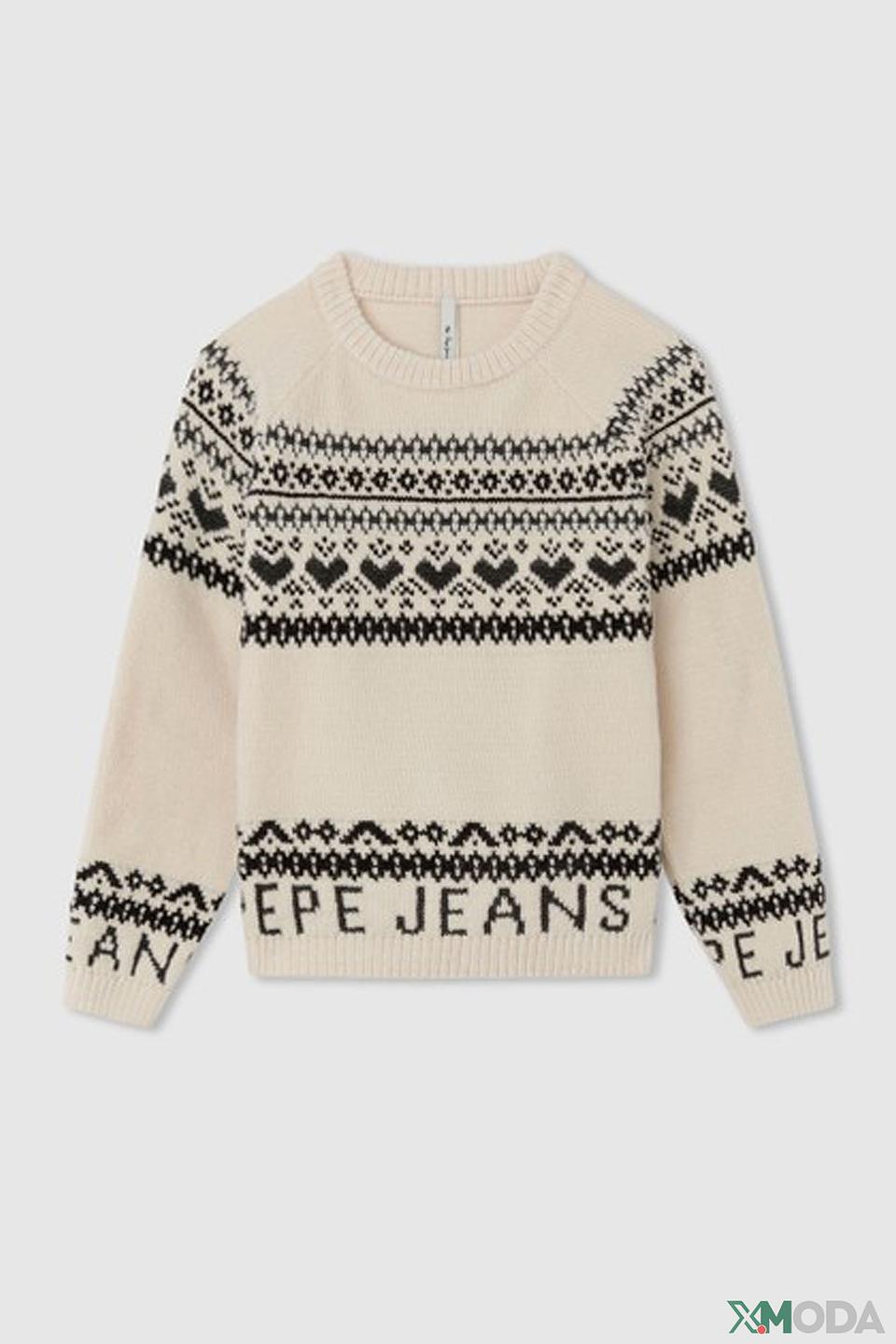 Джемпер Pepe Jeans London с логотипом бежевый