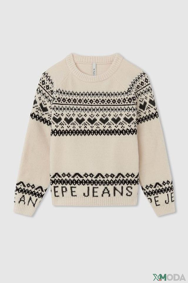 Джемпер Pepe Jeans London с логотипом бежевый