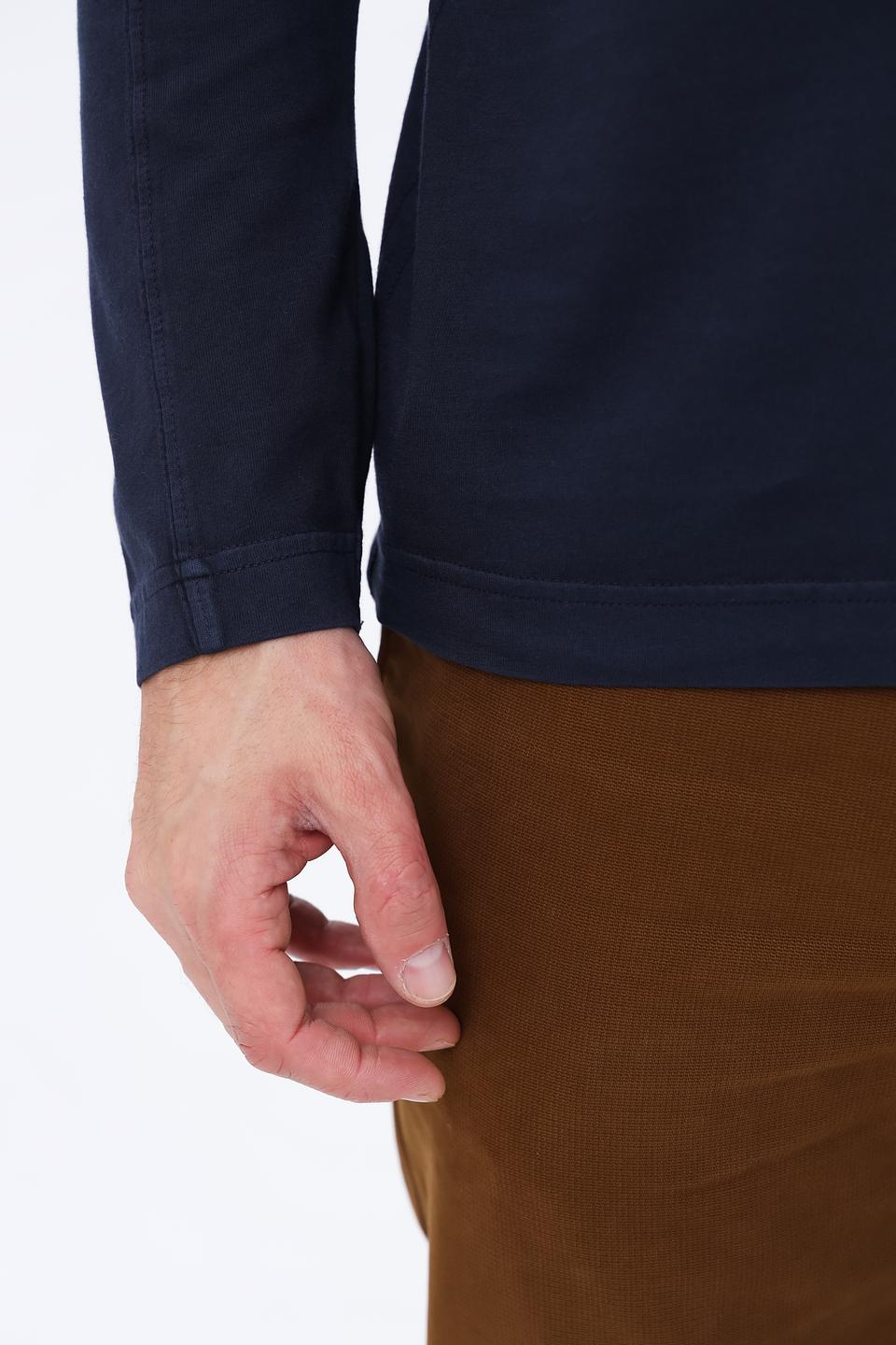 Поло Lerros с принтом темно-синее