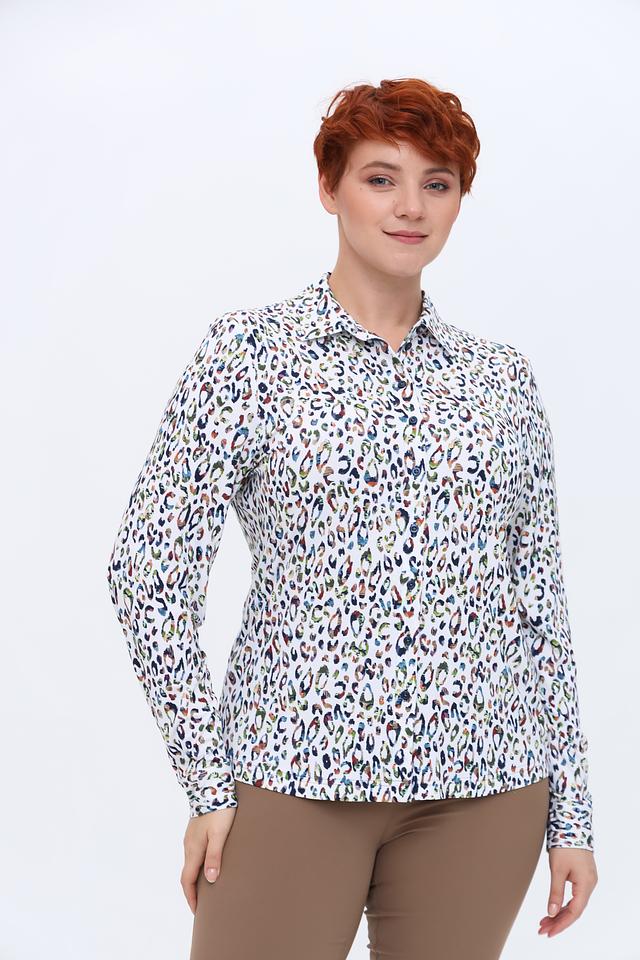 Рубашка Erfo с леопардовым принтом