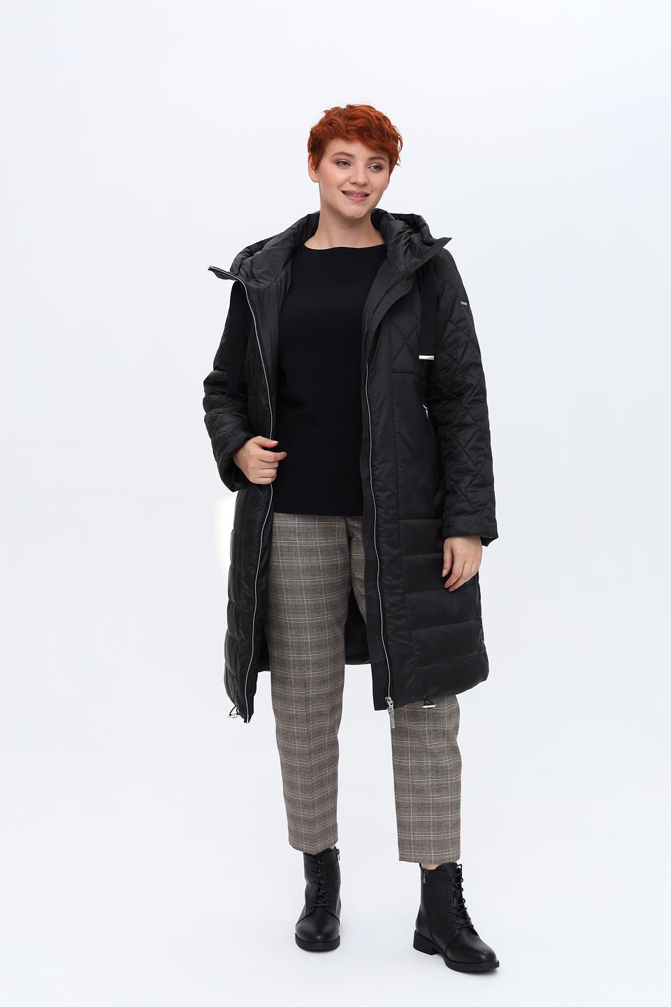 Пальто Baronia стеганое чёрное