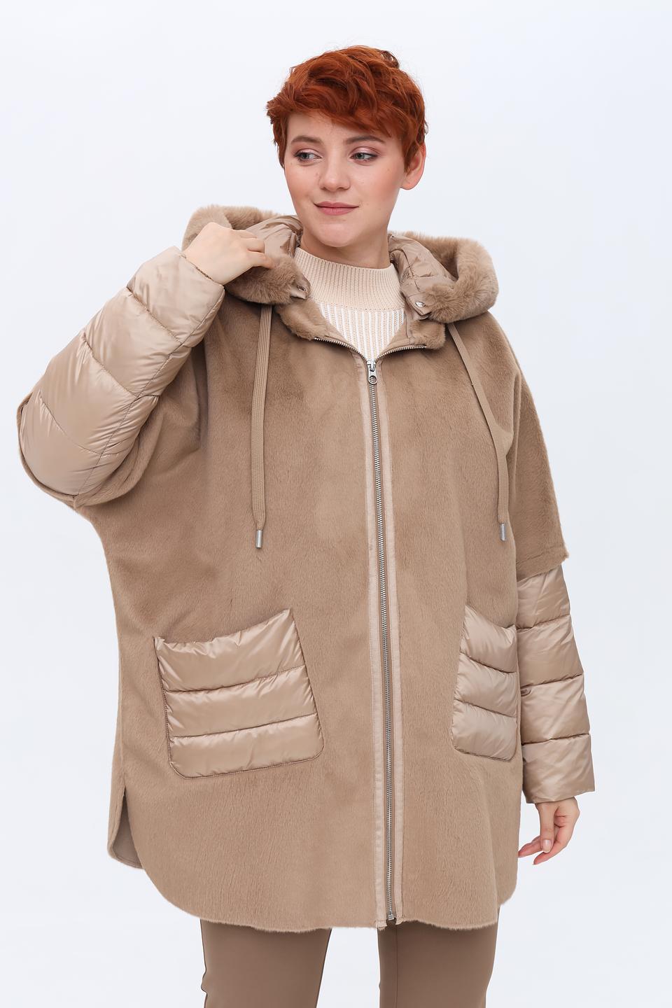 Пальто Milestone стеганый бежевый