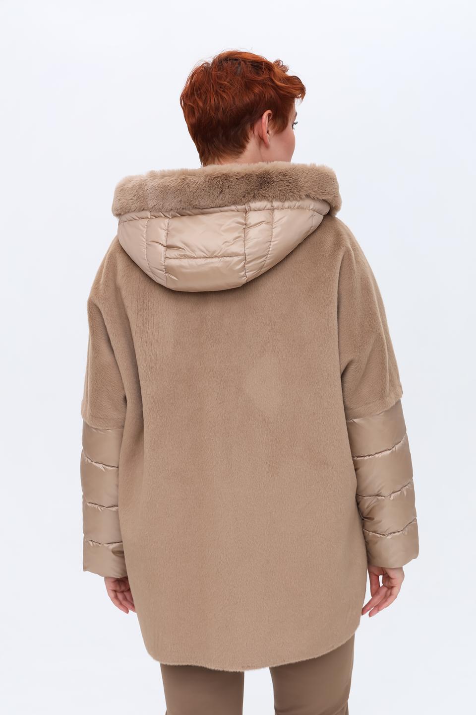 Пальто Milestone стеганый бежевый