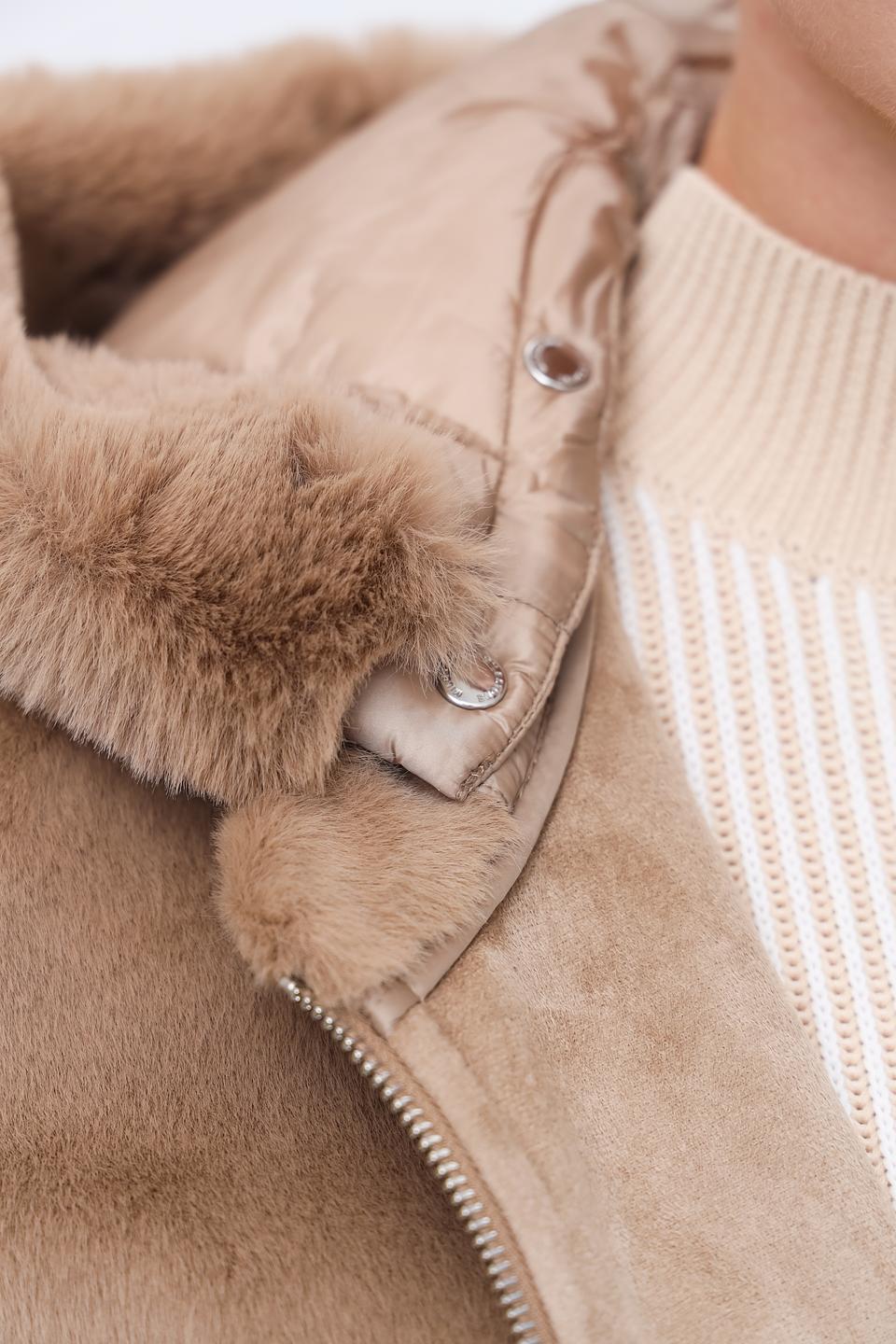 Пальто Milestone стеганый бежевый