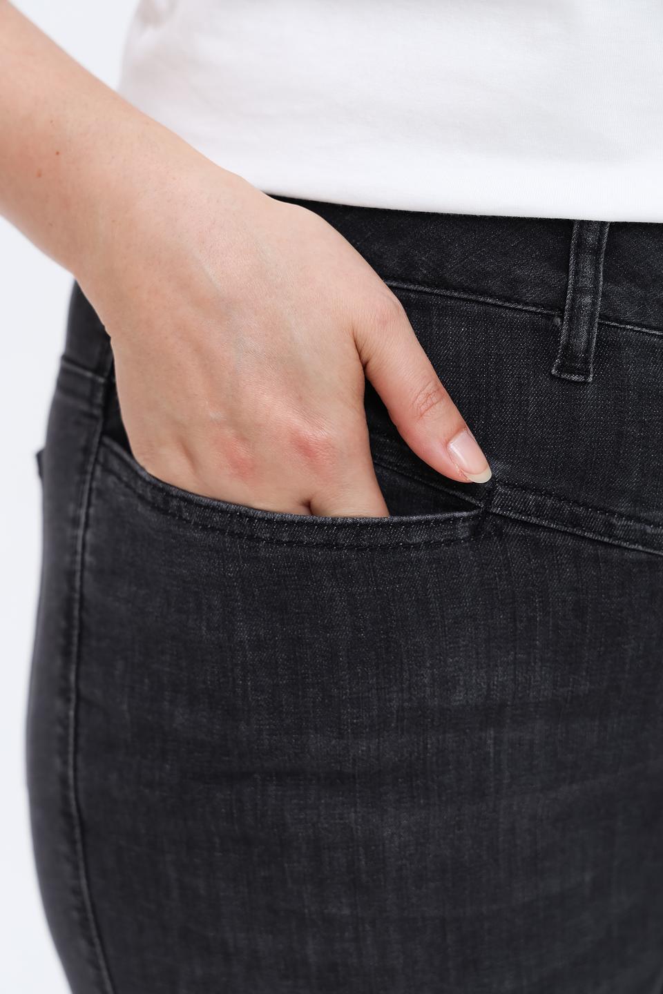 Джинсы Frapp серые с завышенной талией