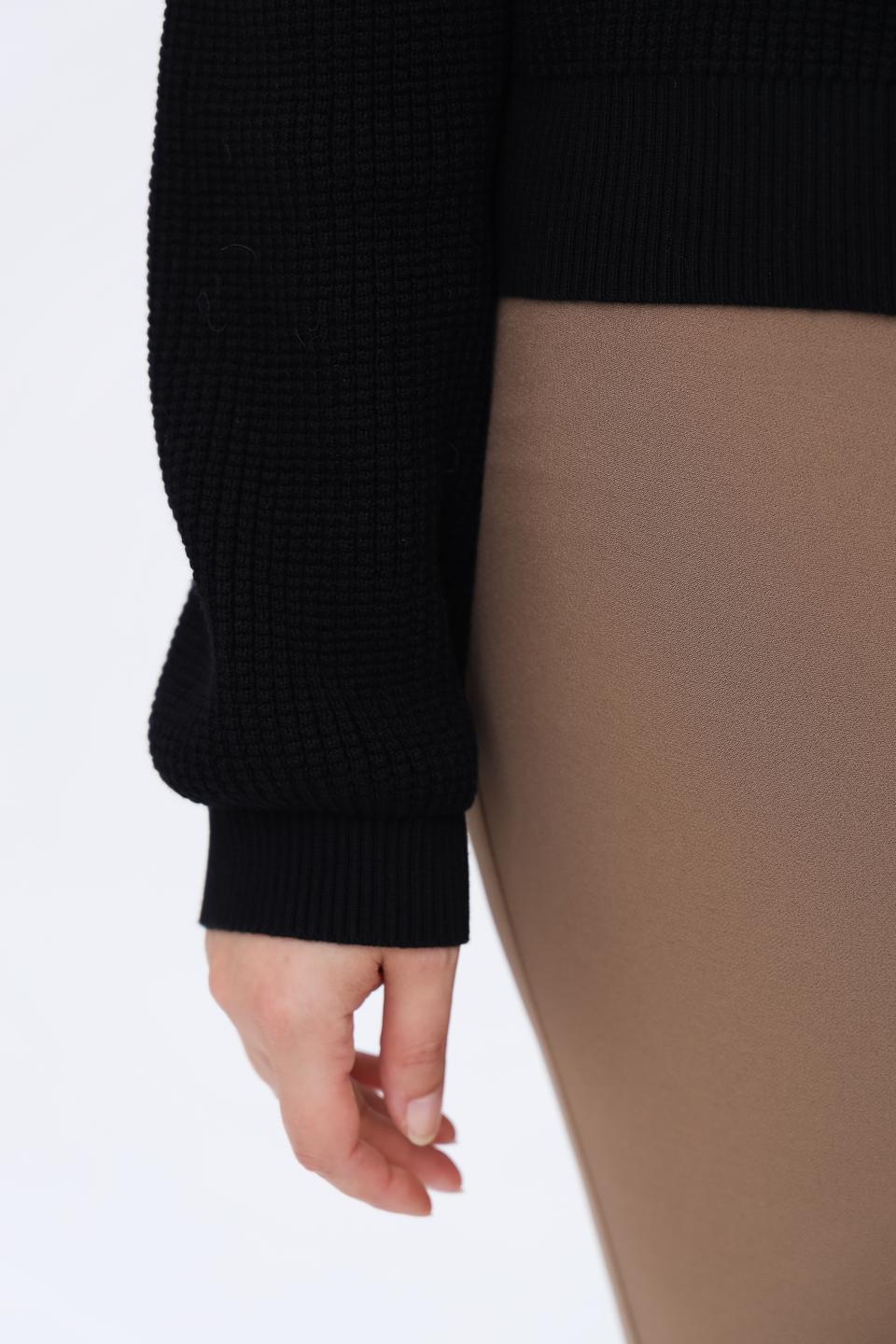 Пуловер Taifun с воротником-стойкой чёрный