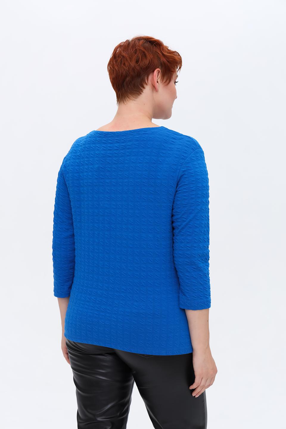 Пуловер Rabe collection синий с текстурой