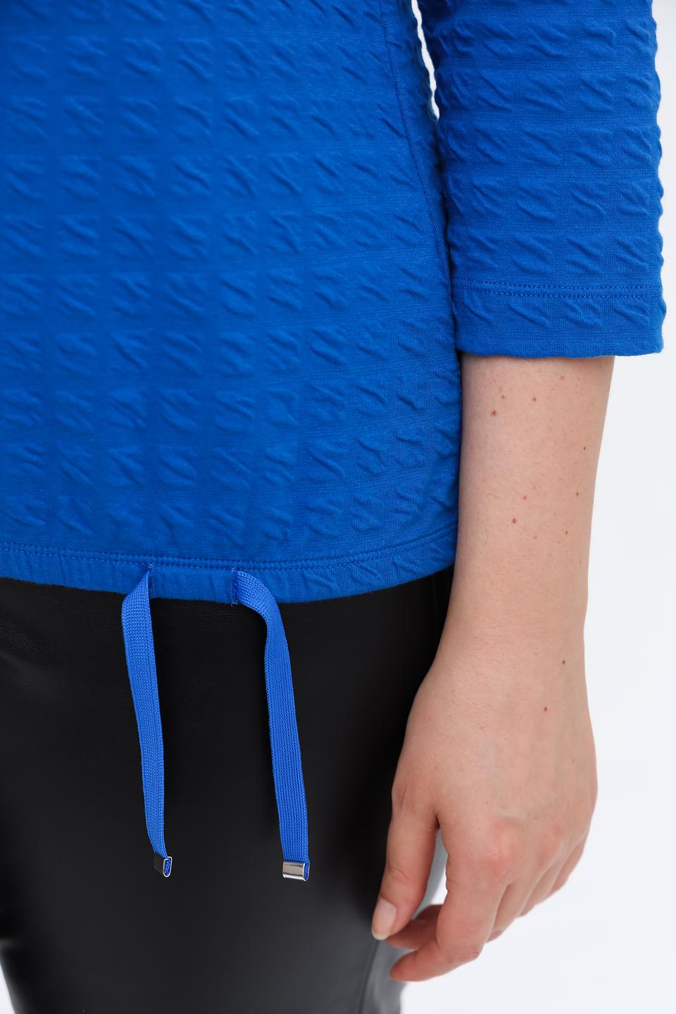 Пуловер Rabe collection синий с текстурой