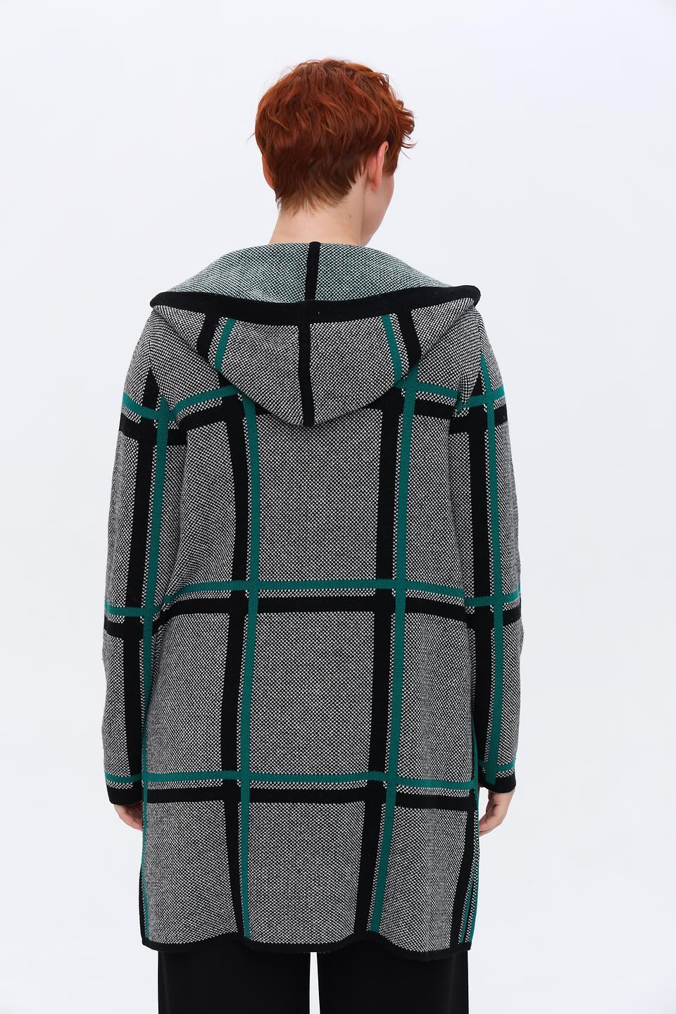 Жакет Via Appia в клетку серый