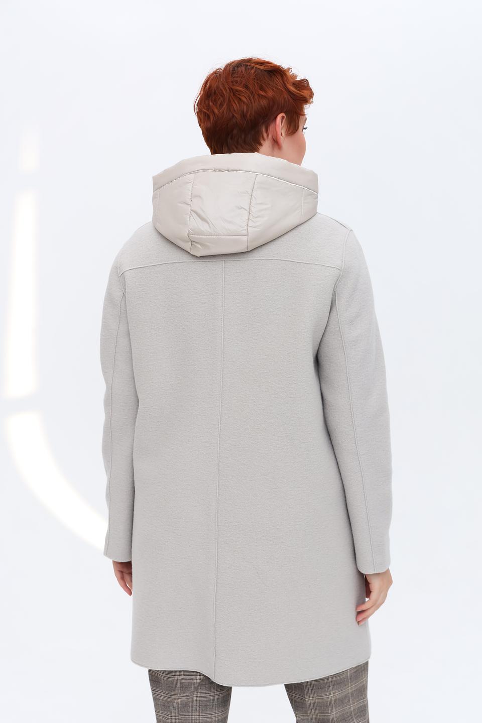 Пальто Bugatti серое с капюшоном