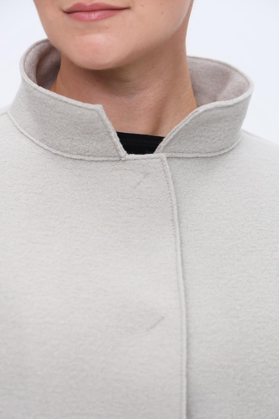 Пальто Bugatti серое с капюшоном