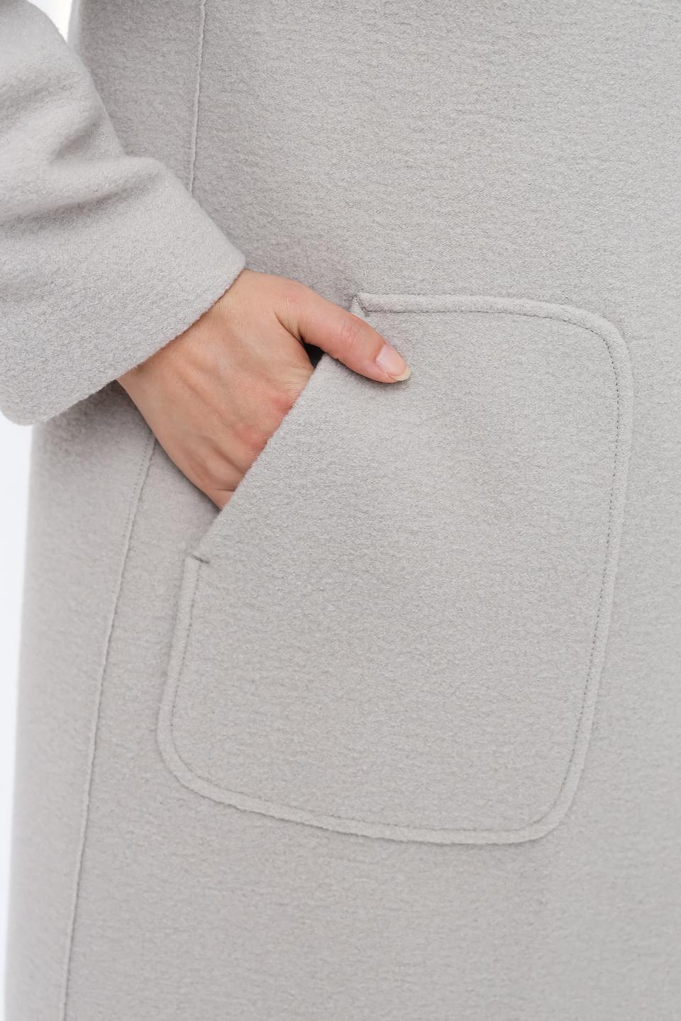 Пальто Bugatti серое с капюшоном